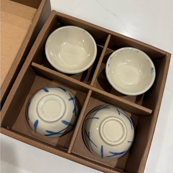 New Set of 4 Porcelain Sauce Dipping Dish Bowls - Picture 4 of 4